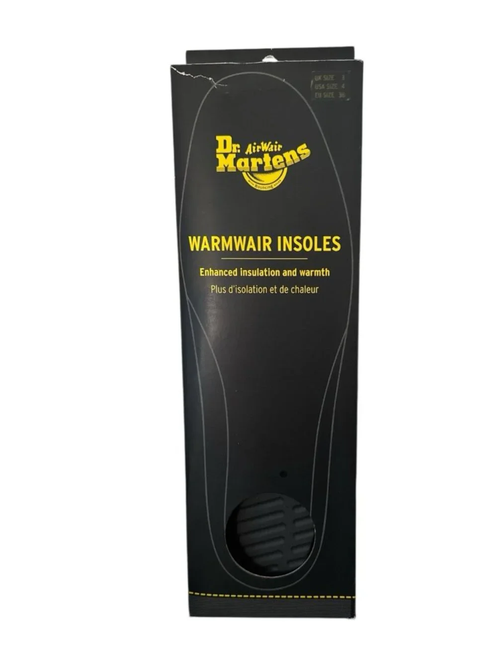 Dr Martens Women Warm Air Faux Fur Insoles Black Size 4 new